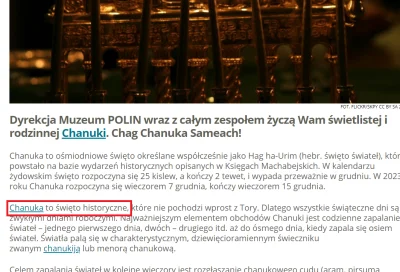 WykoZakop - >Uroczystość zapalenia menory chanukowej w Sejmie

Nawet w polin wiedzą ż...