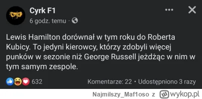 Najmilszy_Maf1oso - Mimo wszystko szacunek dla Lewisa, że był w stanie dorównać Mistr...