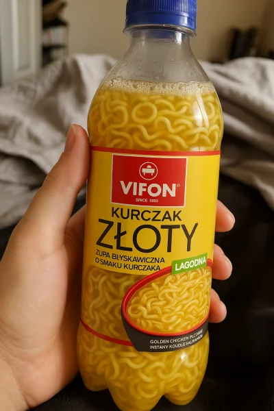 fruberuber - Co jak co, ale zupki chińskie w butelkach wymyślił jakiś geniusz (ʘ‿ʘ) m...