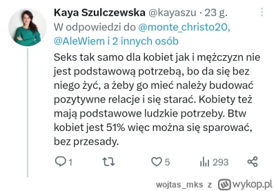 wojtasmks - @wojtasmks: Seks nie jest podstawową potrzebą i można bez niego żyć, a ja...