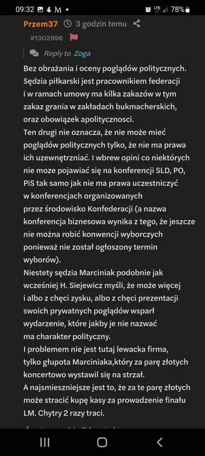 Jabby - Tak z drugiej strony. Sytuacja wydaje się absurdalna, ale Marciniak też mocno...