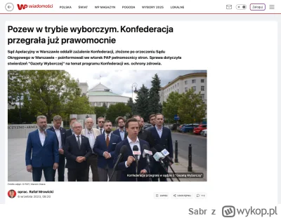 Sabr - >Ale fajnie wam zrobili wodę z mózgu tymi bredniami o trybie wyborczym, który ...