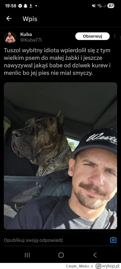 Cieple_Mleko - Najbardziej mnie bawią takie komentarze xD "małe psy som bardziej agre...
