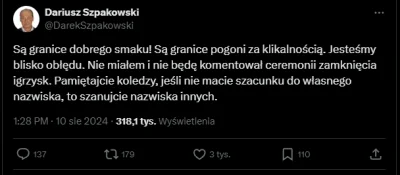 Minieri - Na twitterze poszło info, niby od meczyków, że Szpakowski ma skomentować ce...