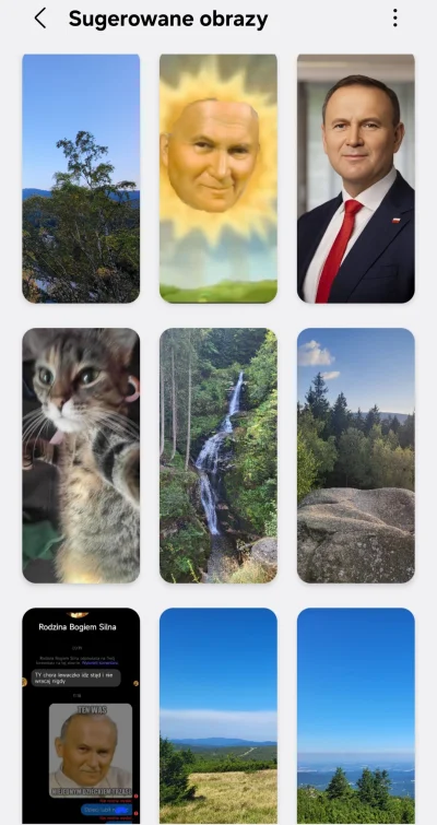 Trzesidzida - Galaxy AI zasugerowało mi obrazy do ustawienia na tapetę xD 

#2137