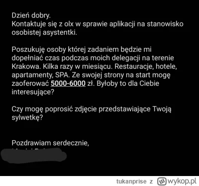 tukanprise - Przeglądam sobie oferty na olx, wyslalam CV, a Pan mi coś takiego napisa...