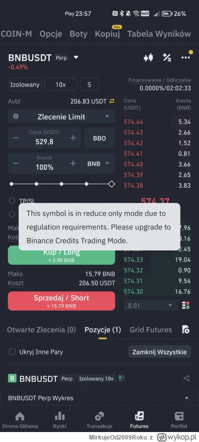 MirkujeOd2009Roku - Ktoś wie jak zrobić upgrade konta binance aby można było dodać zl...