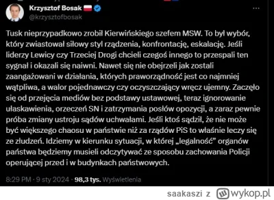 saakaszi - To kolejny w ostatnich minutach wpis Krzysztofa Bosaka w obronie Wąsika i ...