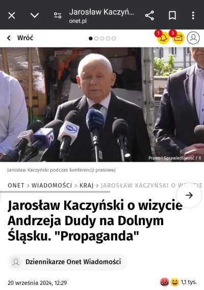 Zamroczony - XDDDDD
Jarosław Kaczyński skomentował też postawę Andrzeja Dudy wobec po...