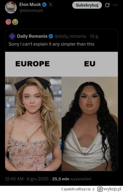 CipakKrulRzycia - #elonmusk #logikaniebieskichpaskow #polityka
Elon powinien konieczn...