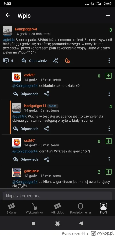 Konigstiger44 - #gielda A ludzie kwestionowali moja ekspercką analizę ( ͡º ͜ʖ͡º)