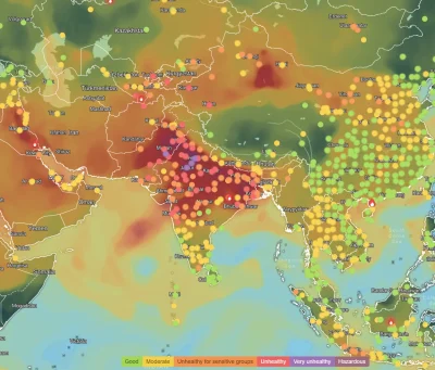 2.....y - w indiach wlasnie cale powietrze zanieczyscili czastkami stalymi bo jakies ...