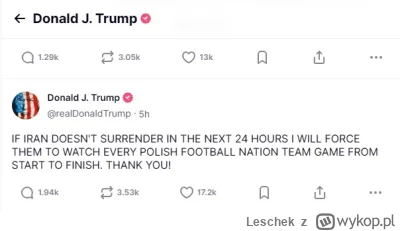 Leschek - #mecz #iran #polskapilka #trump