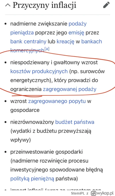StemiPL - @toolatetobetrue: 
Inflacja jest zjawiskiem monetarnym, czyli wynika z dodr...