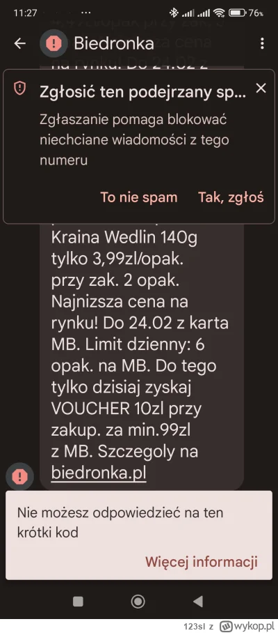 123sl - Ktoś tu za dużo spamu wysyła...
#biedronka