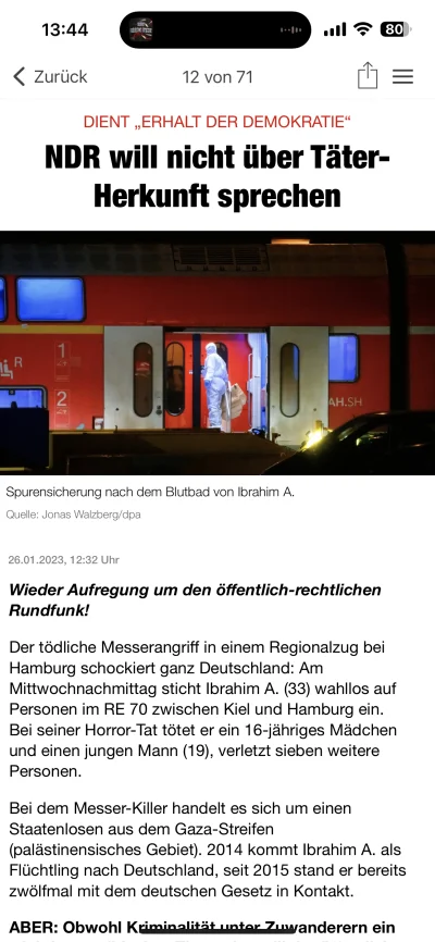 EvineX - NDR Hamburg (publiczne medium w Niemczech) nie chce mówić o narodowości osob...
