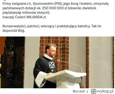 Mordall - niech sie szukowski zacznie bardziej modlic bo moze trzeba bedzie oddac 250...