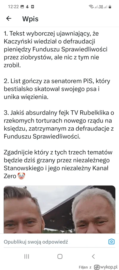 Filjan - #polityka #kanalzero #propaganda #stanowski 
Co obstawiacie?