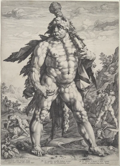 Loskamilos1 - Potężny Herakles, dzieło to stworzył Hendrick Goltzius w 1589 roku.

#n...