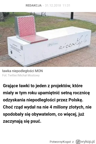 PotwornyKogut - @KrzaczekPl a ja chciałem zwrócić uwagę że te ławeczki z twojego zdję...