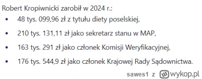 sawes1 - @Basiura89: Utrzymanie samego tylko posła Kropiwnickiego kosztuje budżet pań...