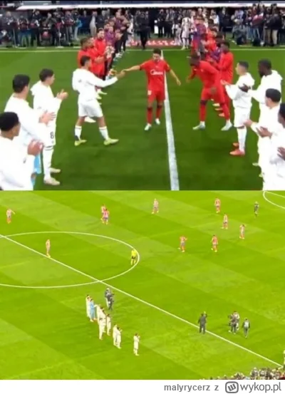malyrycerz - Na pierwszym zdjęciu piłkarze #realmadryt którzy tworzą szpaler dla Jesu...