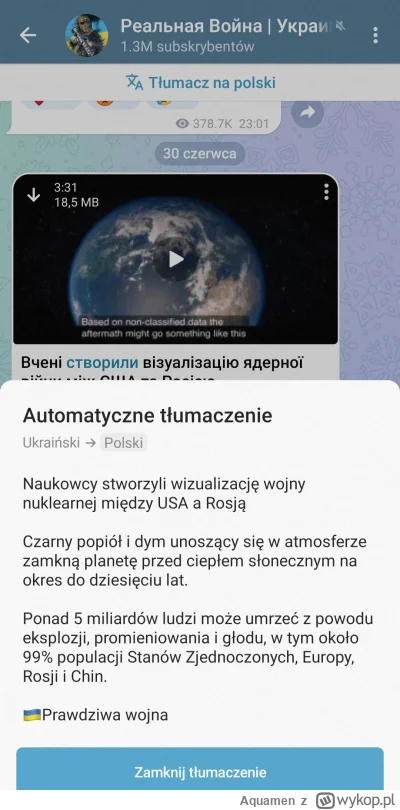 Aquamen - Ciekawe rzeczy na tym ukraińskim telegramie z ponad milionem obserwujących ...