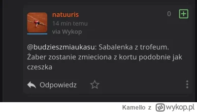 Kamello - #tenis @natuuris, przyjacielu! Co się stało się?