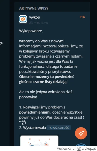 WuDwaKa - >4. Poprawiliśmy również kolory plusów w trybie nocnym!

@wykop: Tylko zapo...