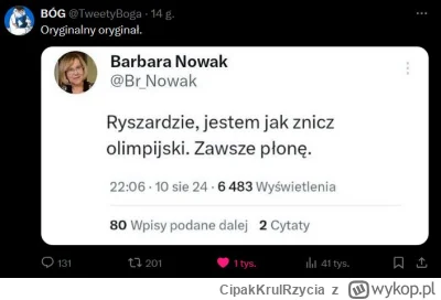 CipakKrulRzycia - #barbaranowak #bekazpisu #polityka #heheszki #twitter