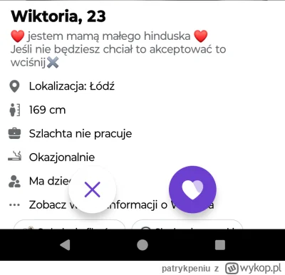 patrykpeniu - #tinder Jackpot! Mega big win! 
Kumulacja. Nie pracująca #p0lka z małym...