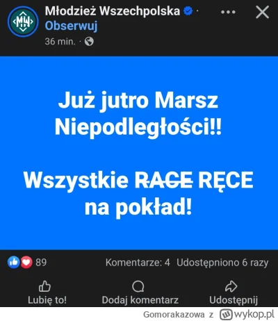 Gomorakazowa - UGA BUGA IIIIIK IIIIIIIIK

#polityka #marszniepodleglosci