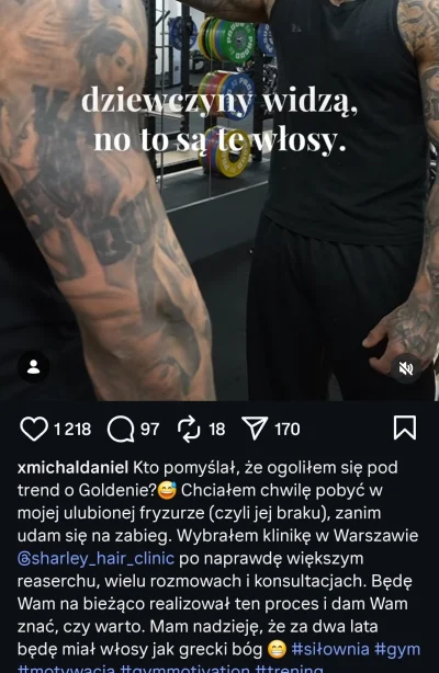 Handstander12 - Typ wpędza facetów w kompleksy i robi beke z łysych tylko dlatego żeb...