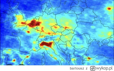 bartousz - Mapa jakości powietrza w Europie.