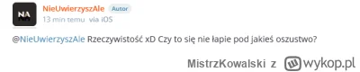 MistrzKowalski - >Dlatego jem i nie zadaję pytań

@NieUwierzyszAle: twój komentarz to...