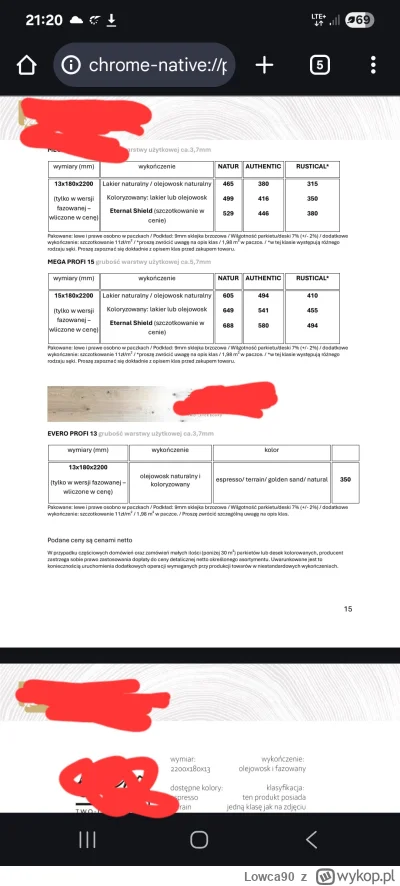Lowca90 - @Heroina340 proszę przykładowy cennik z jednej z fabryk z którą współpracuj...
