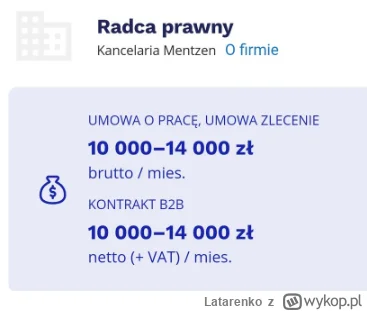 Latarenko - >Szkoda tylko, że nawet w swojej małej kancelarii nie jest w stanie płaci...