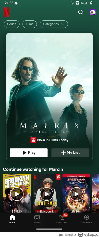 marianczi - Właśnie się pojawiła najbardziej gówniana część matrixa na Netflix. Aby s...