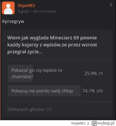 Dejw983 - #przegryw Jescze 23 głosy brakuje i go pokazuje mówiłem,ze lece do 50