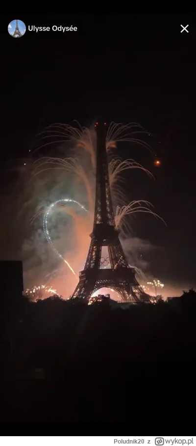 Poludnik20 - TERAZ NA ŻYWO Przepiękny pokaz fajerwerków pod wieżą Eiffla w Paryżu, z ...