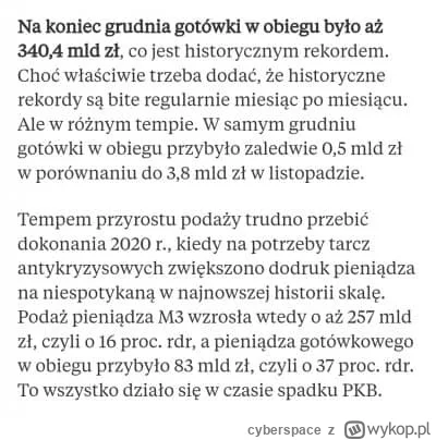 cyberspace - @szczurek_87: wpompowali 260 miliardów pustych złotówek i się cieszą - t...