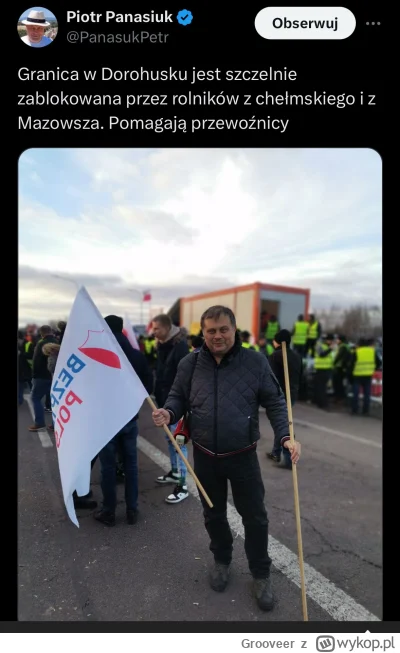 Grooveer - Hehe zobaczcie kto przyjechał wspierać protestujących. Piotr Panasiuk znan...