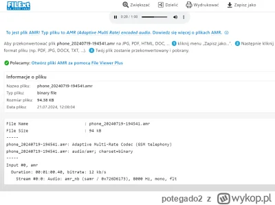 potegado2 - Mirki komputerowe,

czy da radę odzyskać audio z takiego pliku .amr? Plik...