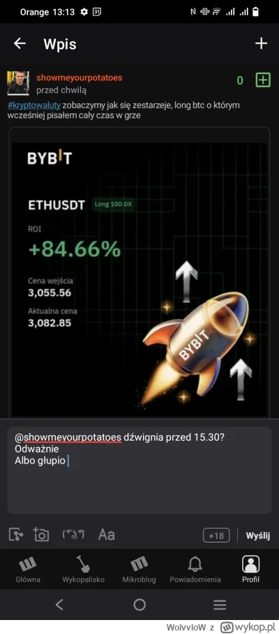 WolvvloW - #kryptowaluty chyba mnie kolega zablokował
