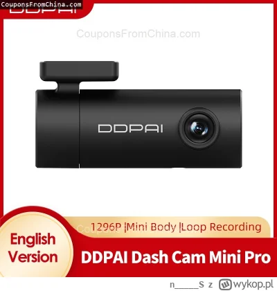 n____S - ❗ DDPAI WiFi Car DVR Mini Pro 1296P Dash Cam
〽️ Cena: 34.17 USD
➡️ Sklep: Al...