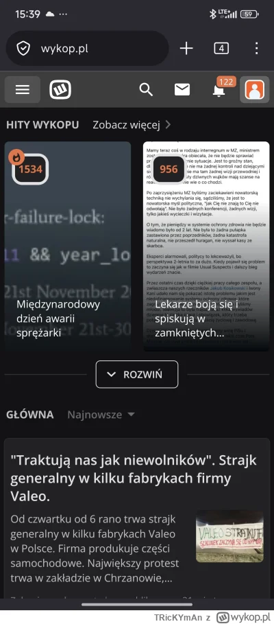 TRicKYmAn - #wykop #mikroblog czemu nie da się wejść w mikroblog z poziomu strony w t...