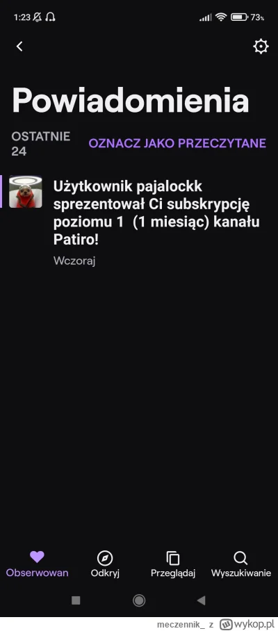 meczennik_ - Prawdziwy paja dał mi gift suba #twitch #pajalockk