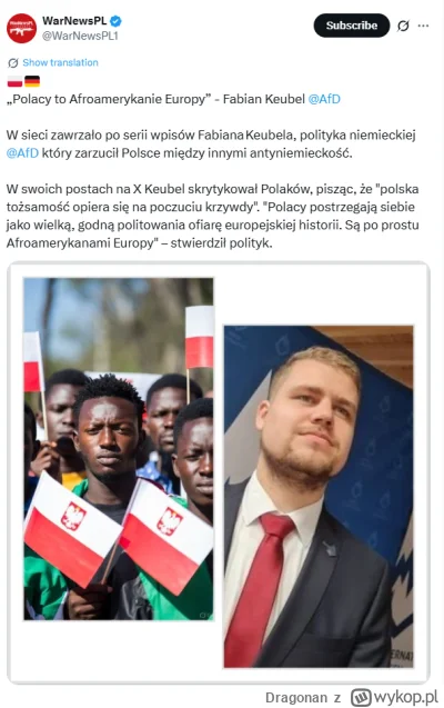 Dragonan - Kurde. W tak użytym porównaniu, nie sugerując nic więcej, to gość ma rację...