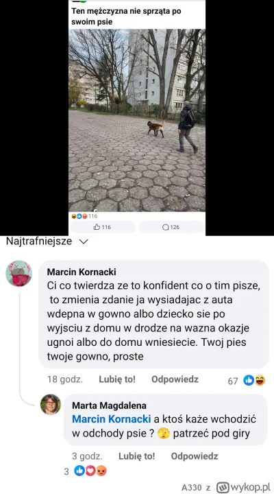 A330 - Przeszkadza ci g---o psa na chodniku? To po prostu w nie nie wchodz, proste

#...