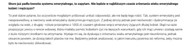 Xuzoun - >Kwestia równych emerytur to problem każdej partii w Polsce

@Wink: dlatego ...